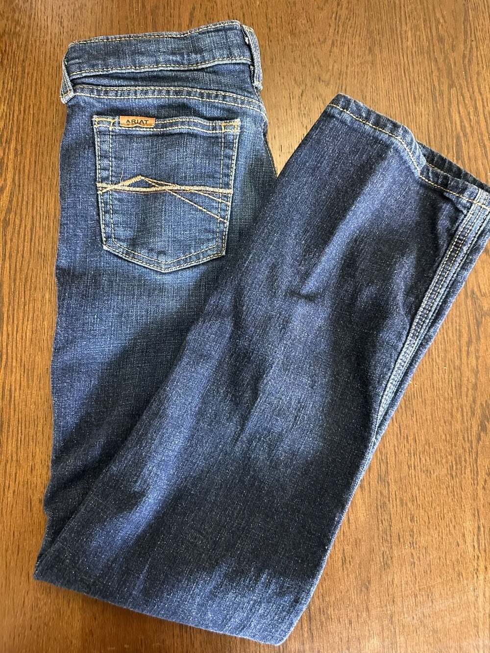 Ariat Slim Straight Jeans Youth Boys Size 16 Blue Denim